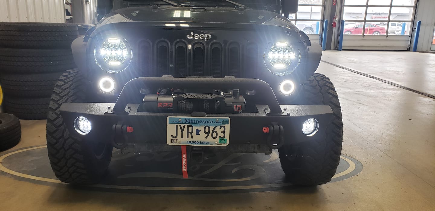 Customer photo review of OPENROAD 10,000lbs Electric Winch with Synthetic Rope-Panther Series 3S