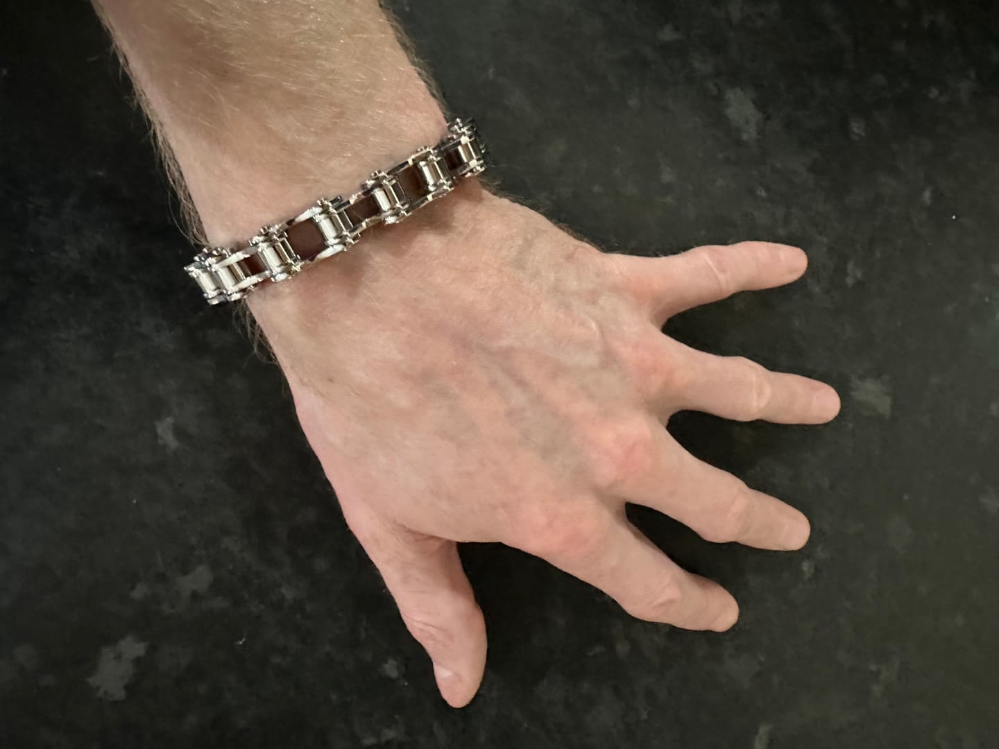 Customer photo review of Cycolinks Stealth Silver Bracelet