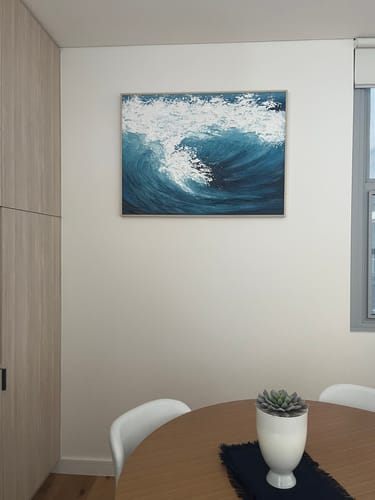 Customer photo review of Ocean Textured Painting Canvas #OP020