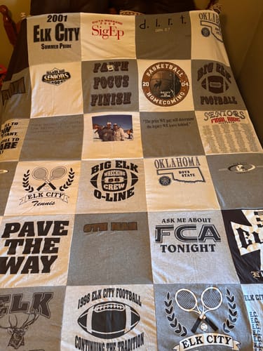 Customer photo review of Premium T Shirt Quilt