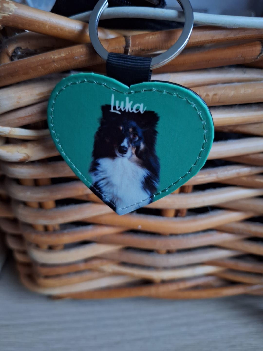 Customer photo review of Huisdier portret - Gepersonalliseerde sleutelhanger