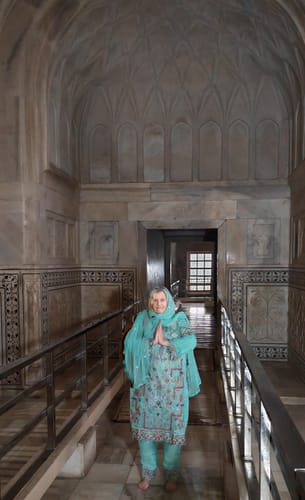 Customer photo review of F-2302-R - Readymade - Ramsha Chiffon Collection 2023