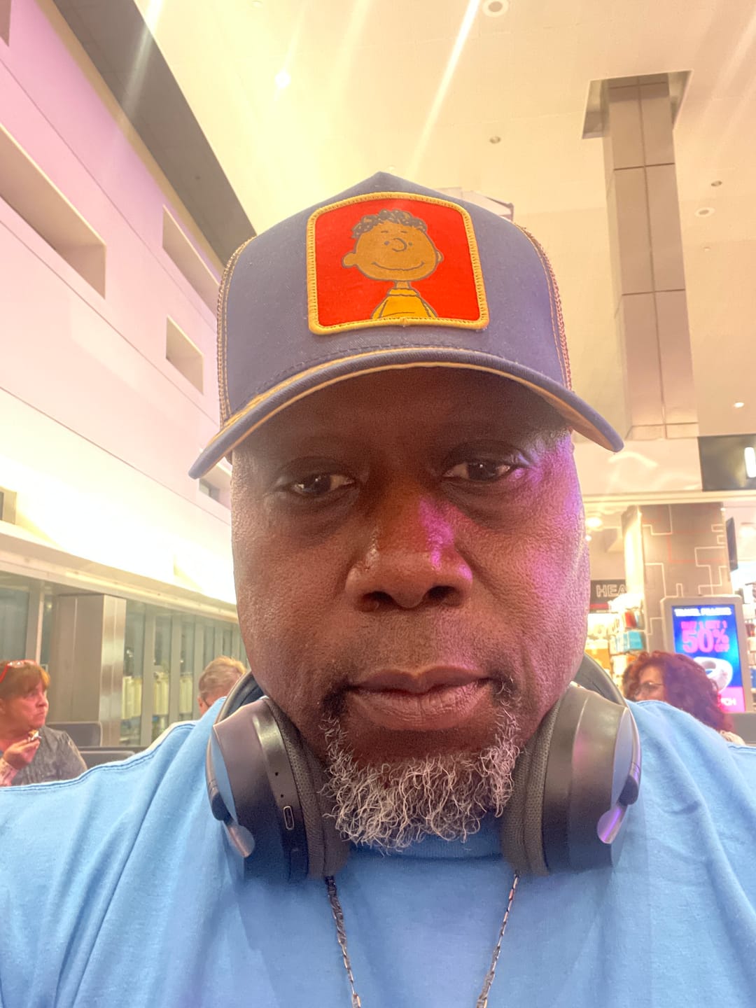 Customer photo review of OVERLORD X Peanuts: Franklin Trucker Cap