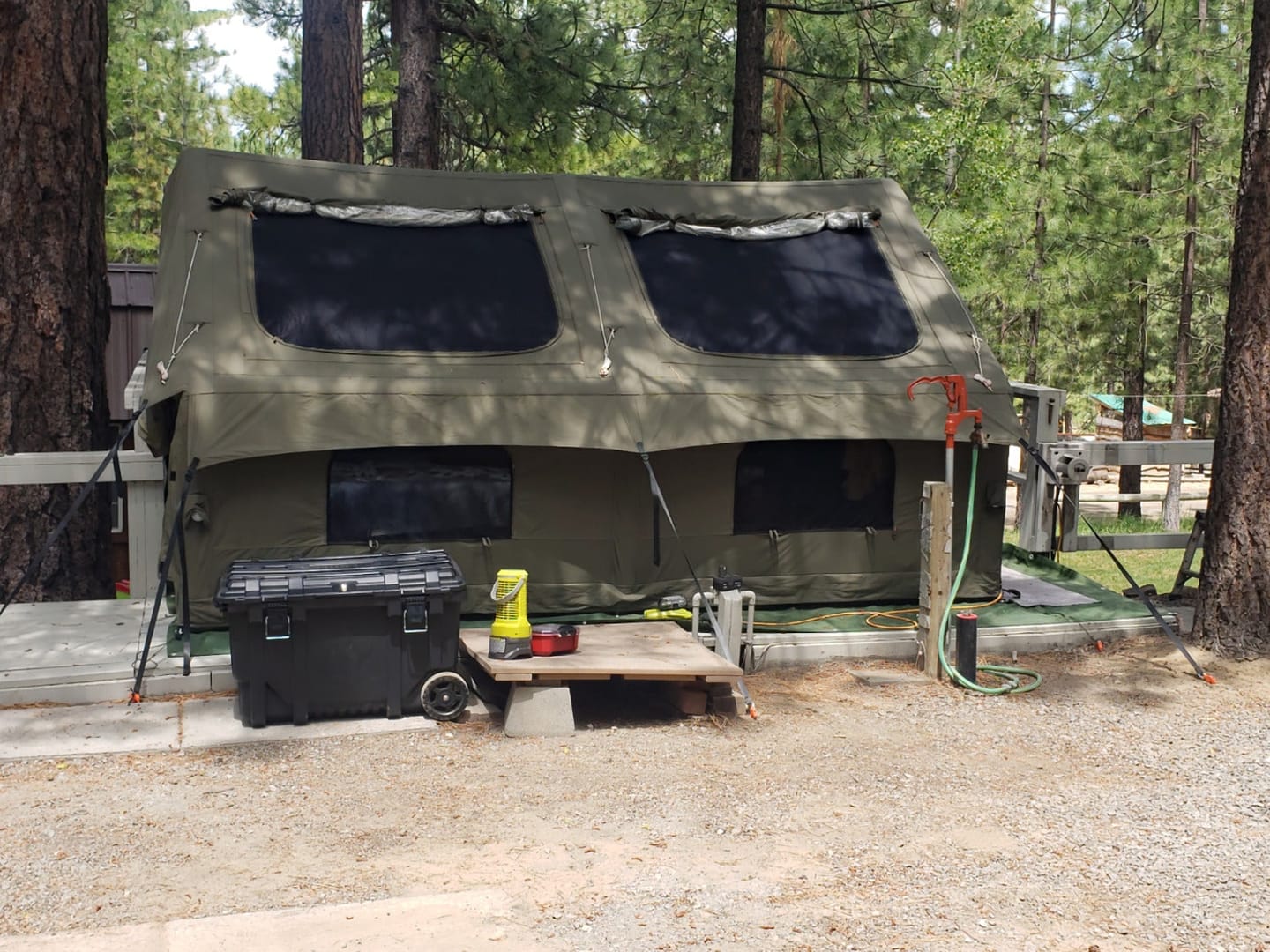 Customer photo review of RBM Panda Large Forest Green- Inflatable Tent for Camping (2-6 person)