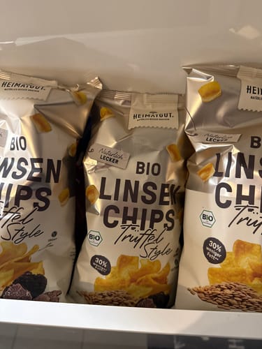 Kundenbewertung mit Foto zu Bio Linsen Chips Trüffel-Style