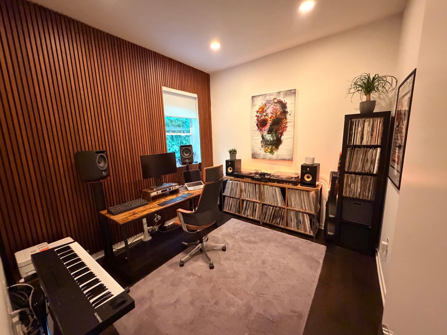 Customer photo review of Natural Walnut Acoustic Slat Panels 94.5" or 118" Length