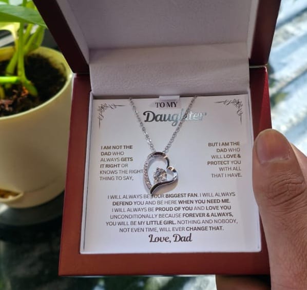 Customer photo review of You will always be my little girl - Necklace Daughter From Dad