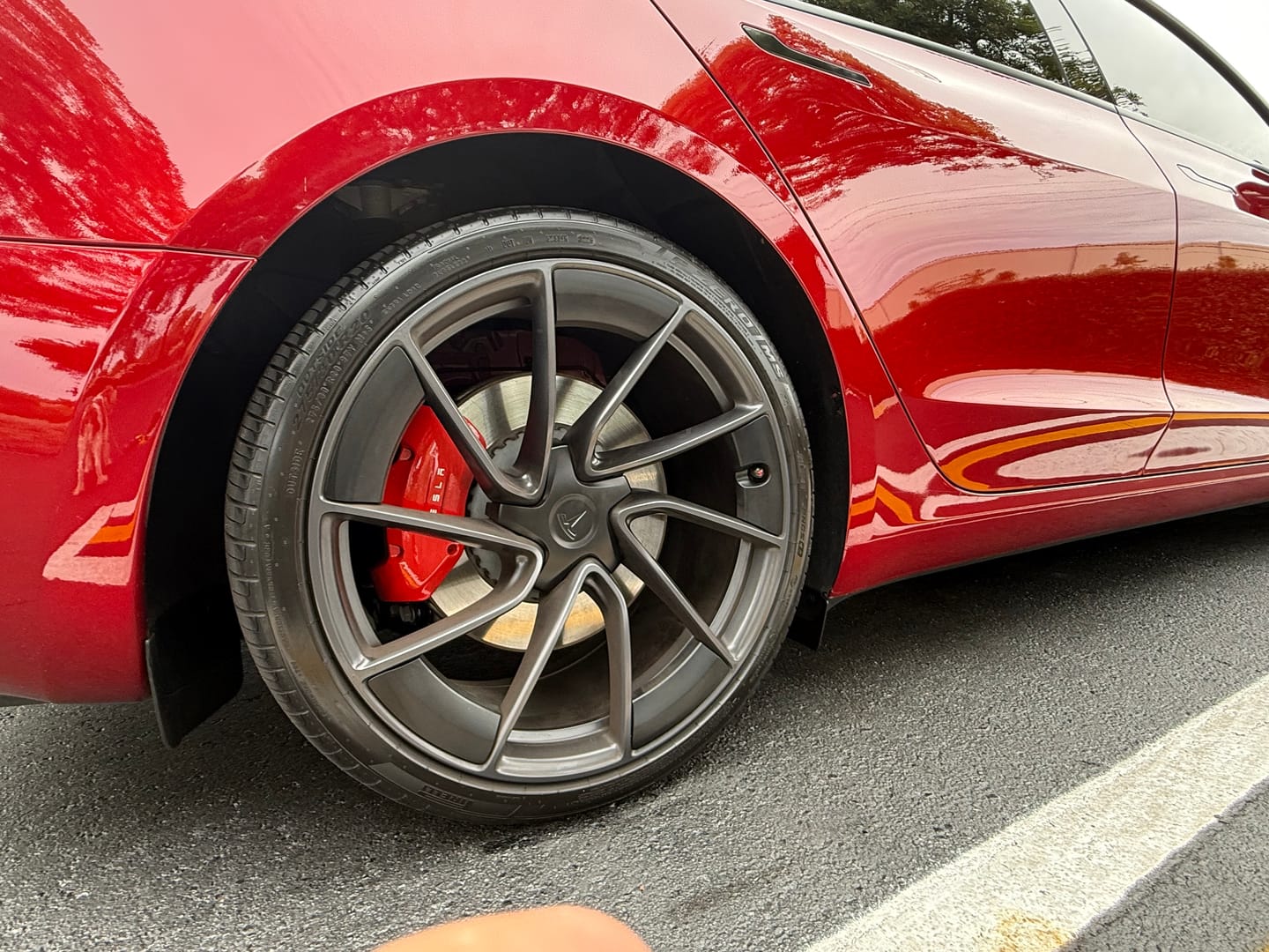 Customer photo review of Short Stealth Mud Splash Guards V2 For Tesla Model 3 2023-2025 Highland