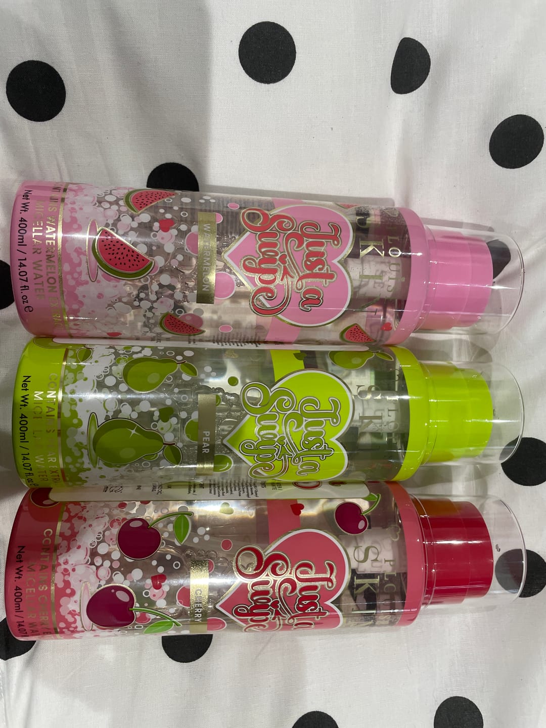 Recenzie foto de client pentru Just A Swipe Micelar Water - Triple Clean Trio