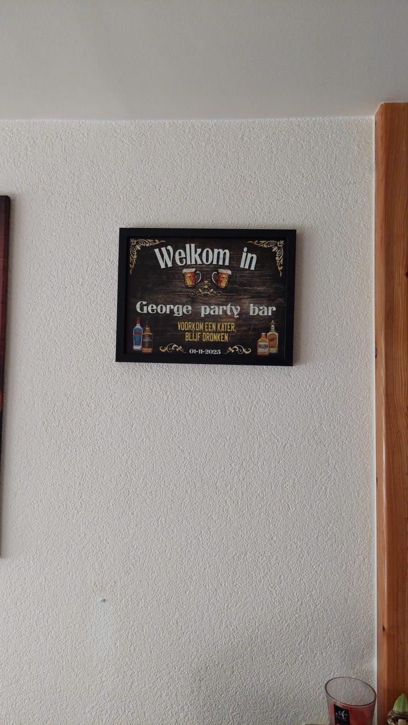 Customer photo review of Mijn bar - Indoor-Deurbord