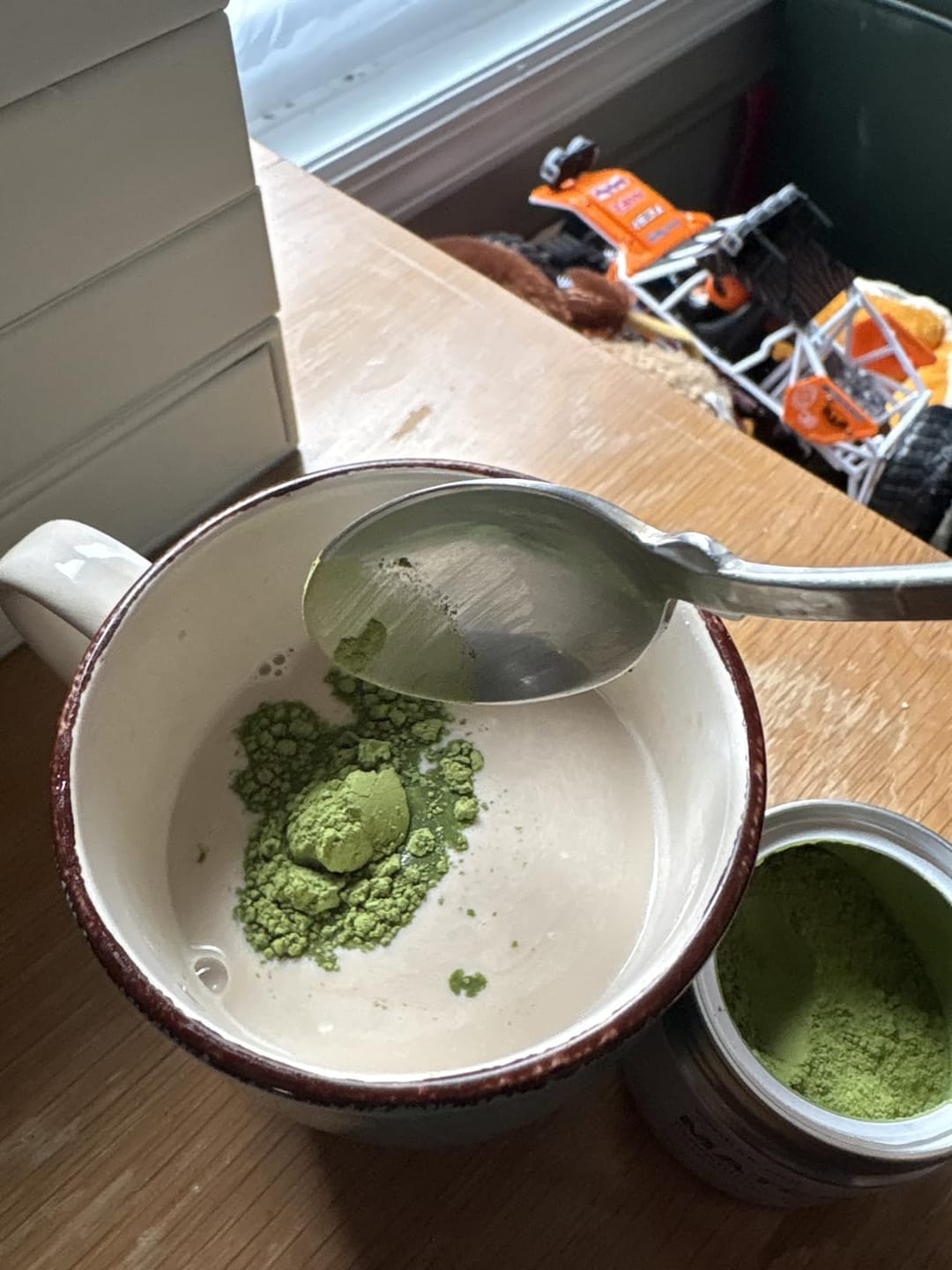 Customer photo review of Ceremonial Grade Matcha Powder - 30g/1.06oz