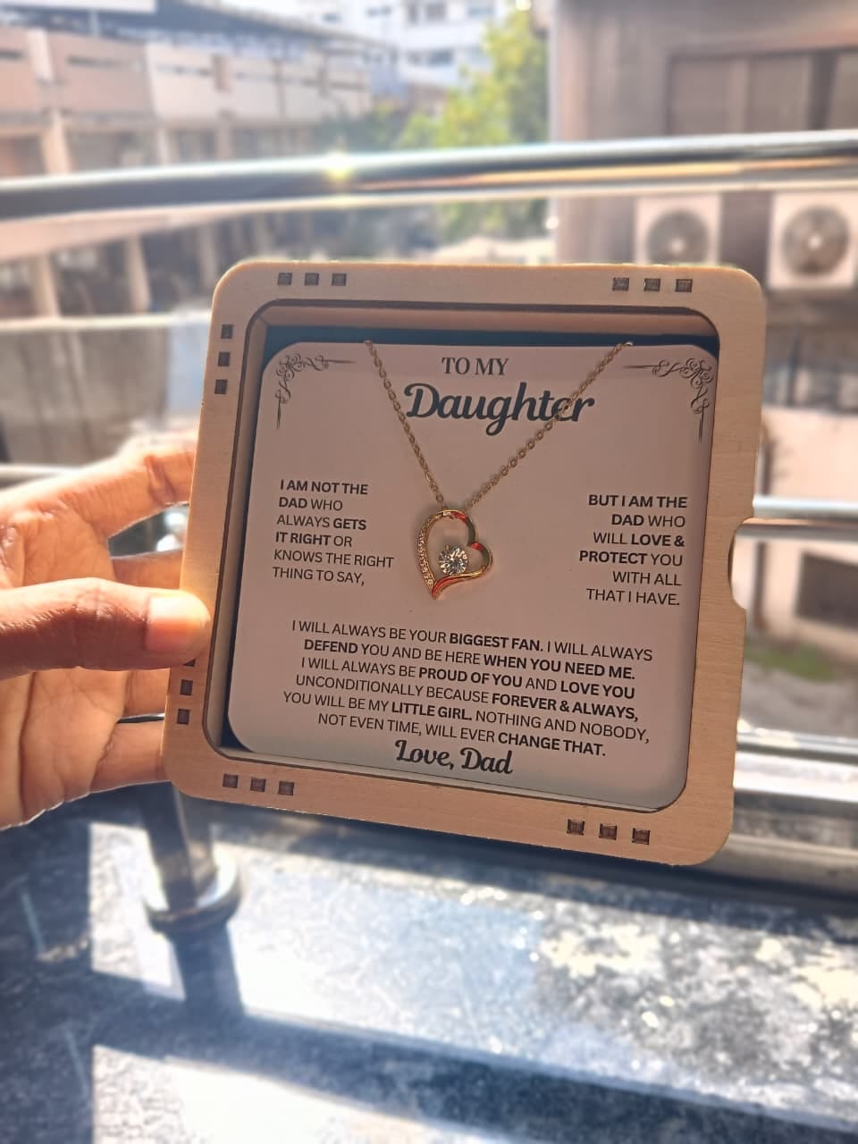 Customer photo review of You will always be my little girl - Necklace Daughter From Dad