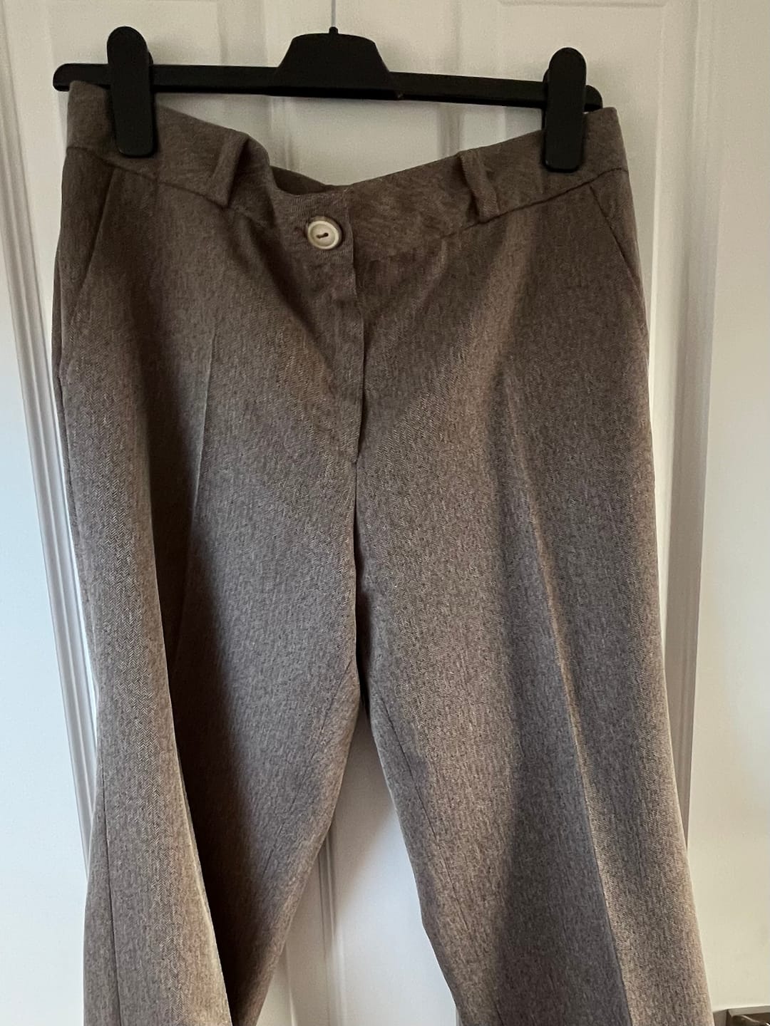 Customer photo review of Muted Herringbone Suiting Fabric