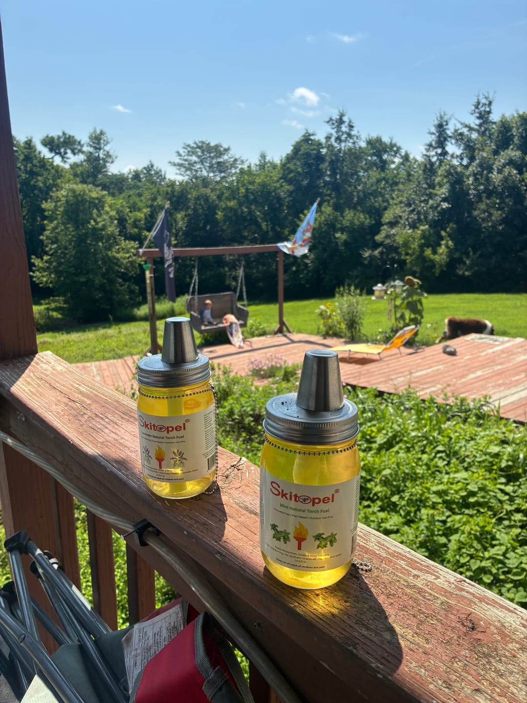Customer photo review of Skitopel All-Natural Lavender Tabletop Torch
