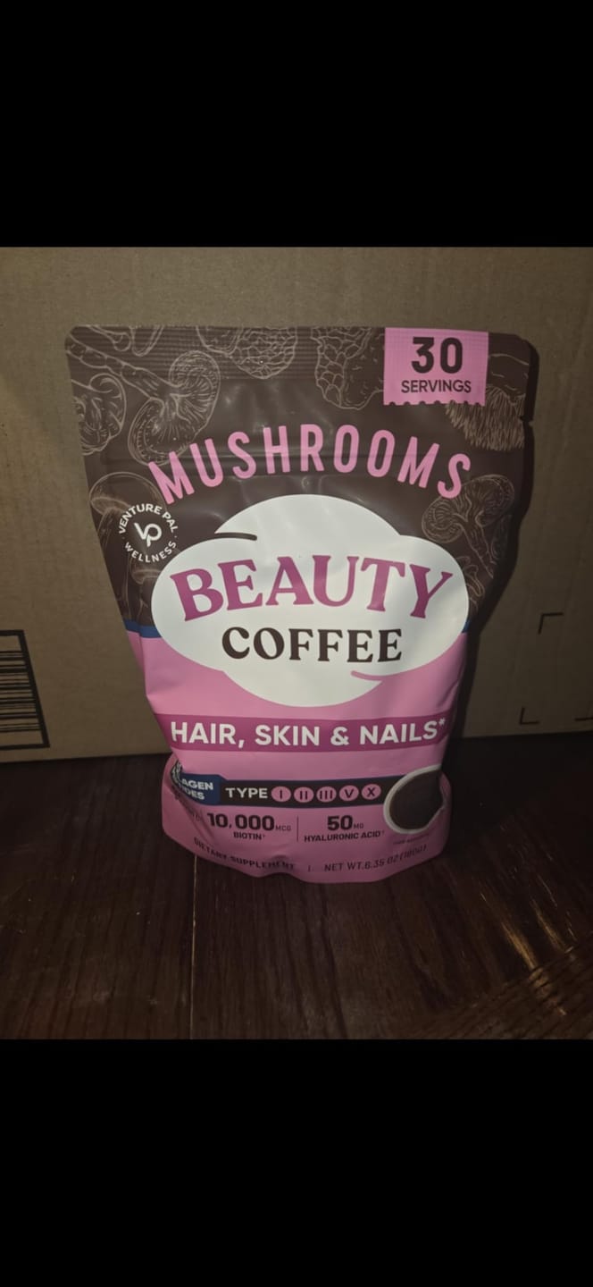 Customer photo review of Mushroom Beauty Coffee - 30 servings