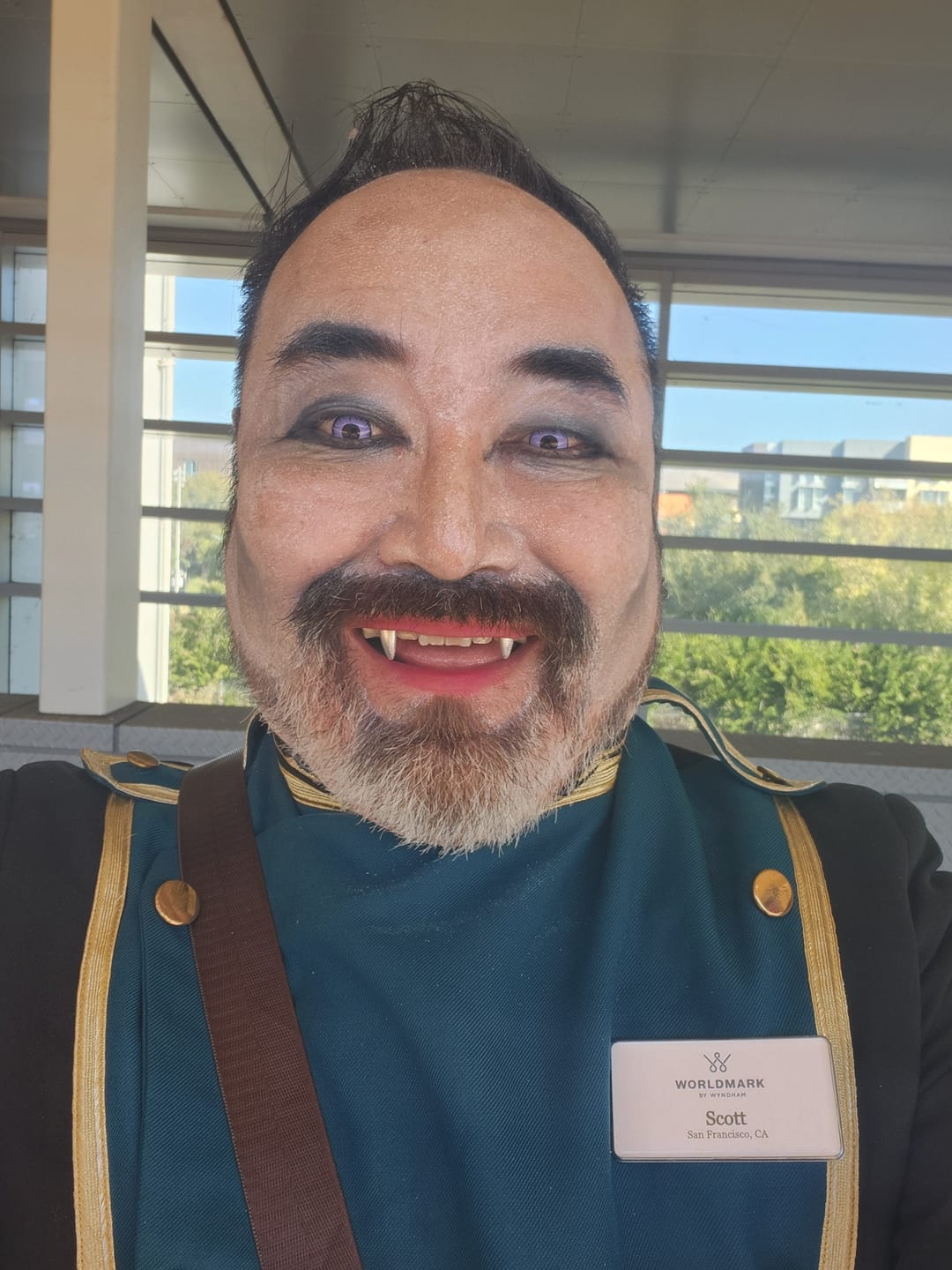 Customer photo review of Cosplay Lucifer's Eye Purple Prescription Colored Contact Lenses