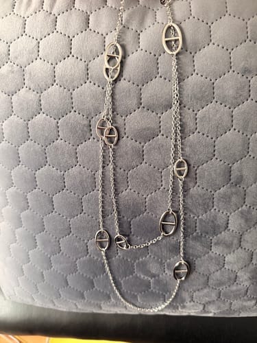 Customer photo review of HM FARANDOLE 120 LONG SILVER NECKLACE