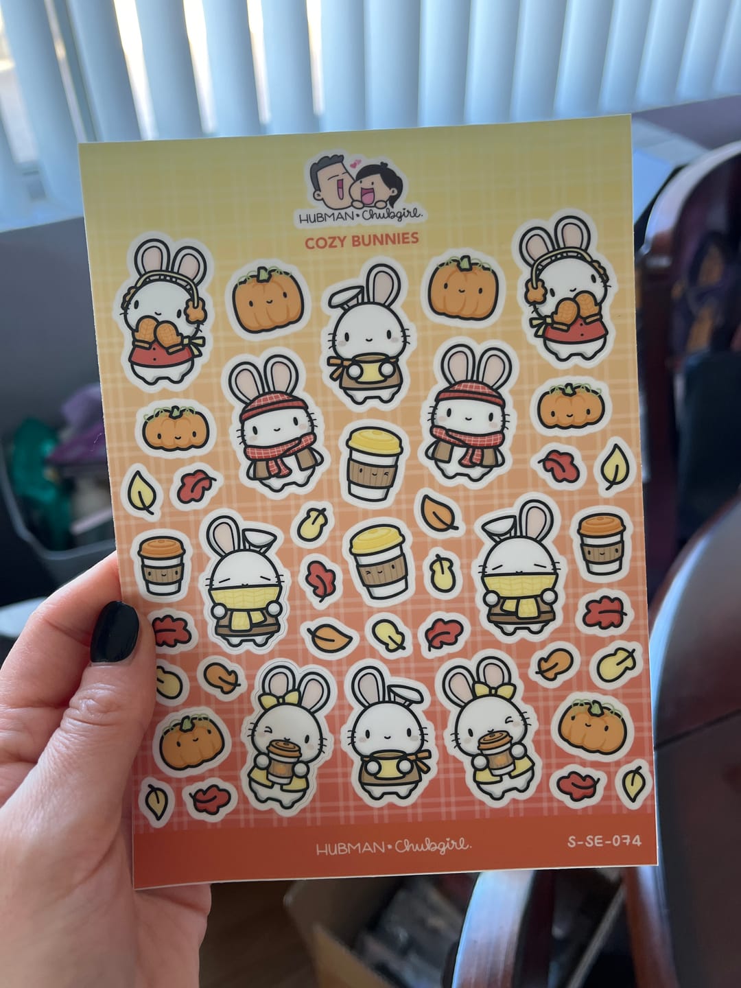 Customer photo review of Cozy Bunnies Sticker Sheet