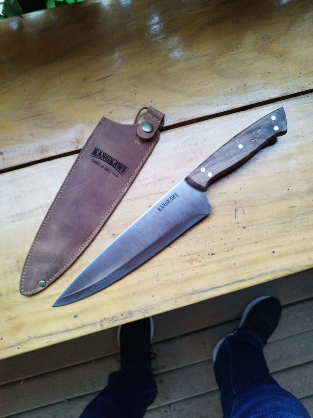 Customer photo review of Cuchillo 8" Parrillero C/Funda De Cuero Café