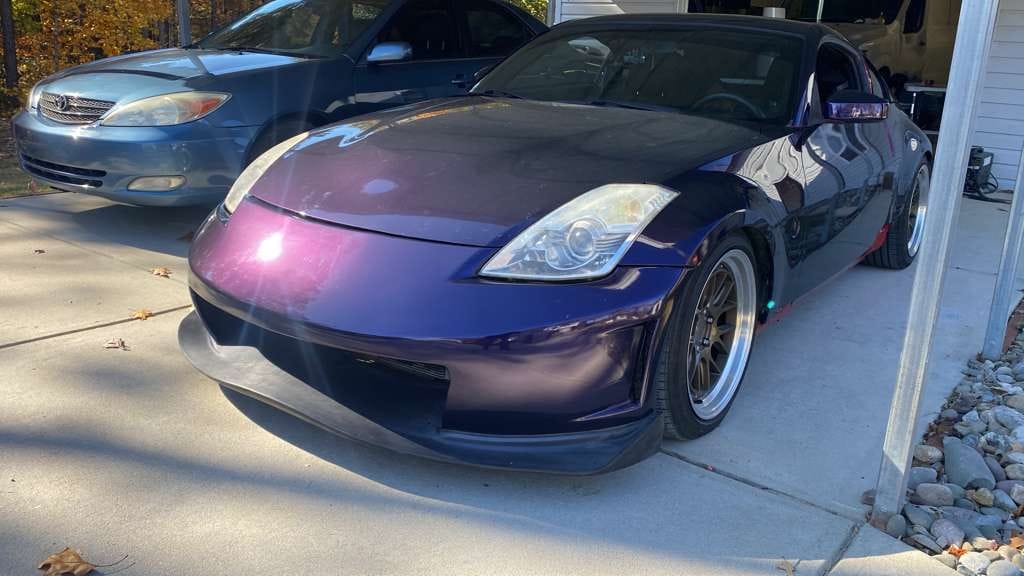 Customer photo review of Glossy Metallic Midnight Purple Vinyl Wrap