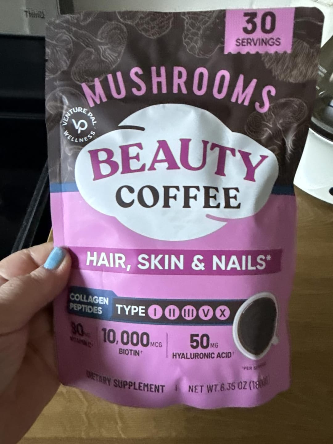 Customer photo review of Mushroom Beauty Coffee - 30 servings