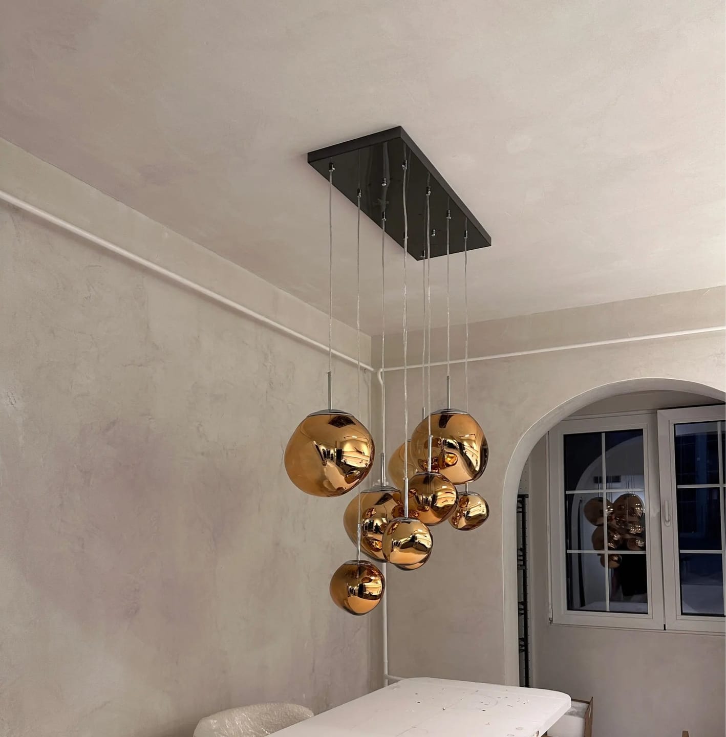 Customer photo review of Tambora Lava Pendant Light(Mixed Sizes), Bulb Version