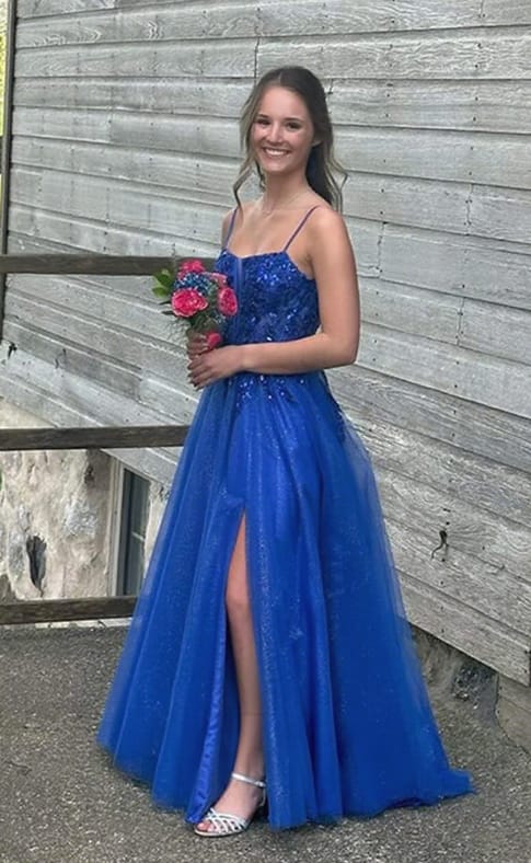 Customer photo review of Spaghetti Strap Lace and Tulle Prom Dress-TFB5030