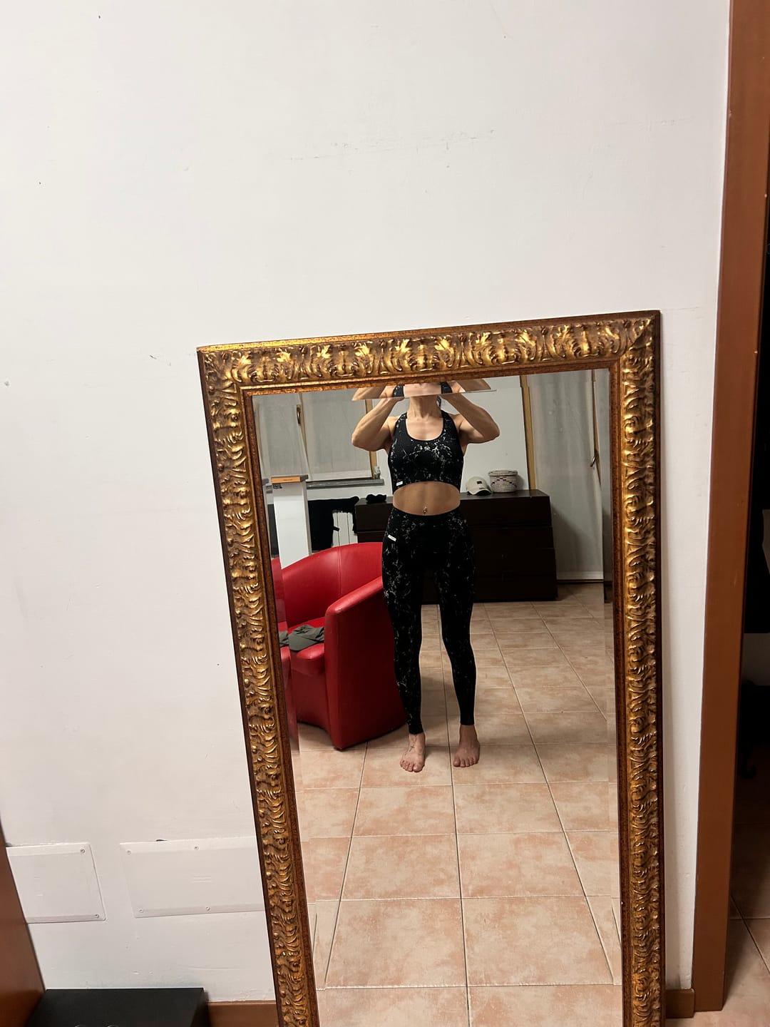 Customer photo review of Leggings Push Up Marmo Nero