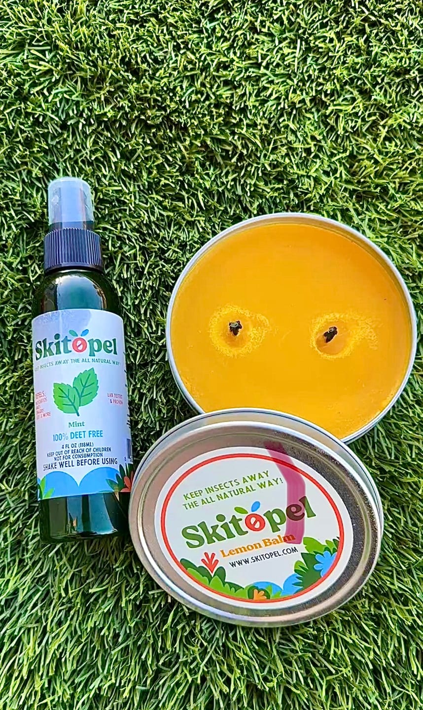 Customer photo review of Skitopel 8oz Lemon Insect Repellent Spray & 20oz Lavender Candle - Ultimate Bug Protection & Relaxation