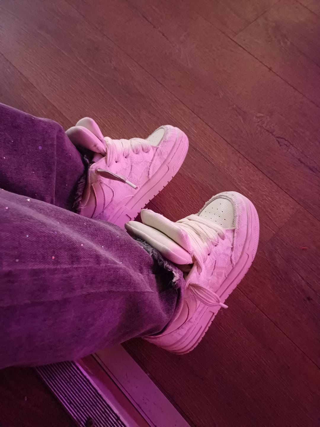 Customer photo review of Double Tongue Sneakers