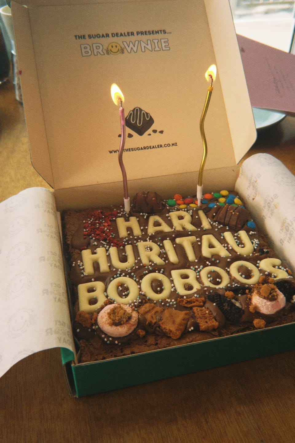 Customer photo review of Custom message loaded brownie