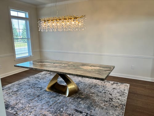 Customer photo review of Gold Table Base 307 Tulipe 28" H Luxurious Furniture