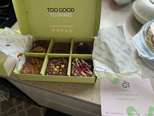 Customer photo review of Mixed Box of Postal Brownies Delivered To Your Door