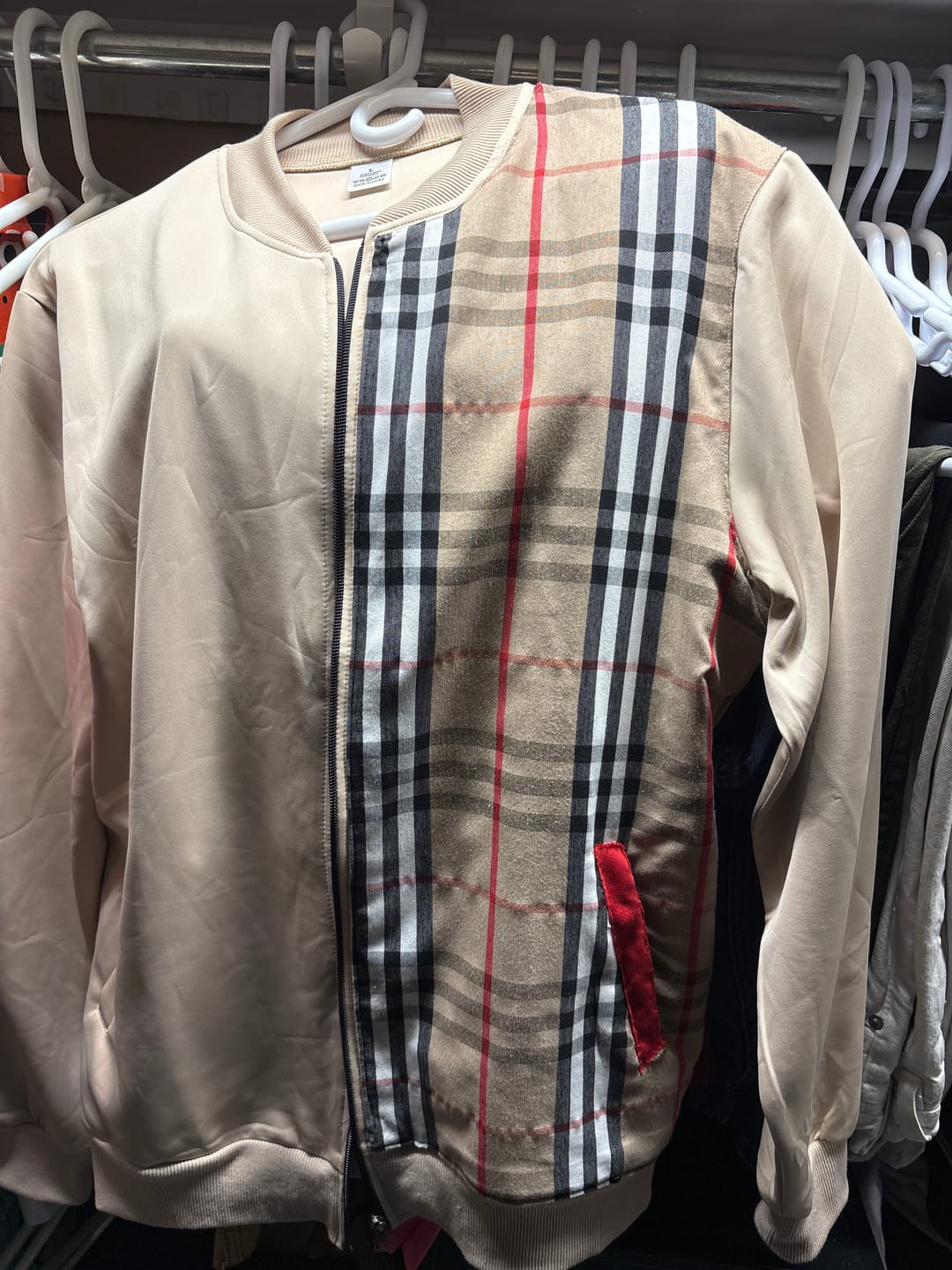 Customer photo review of Classic Check Lycra Stretch Fabric by the Metre