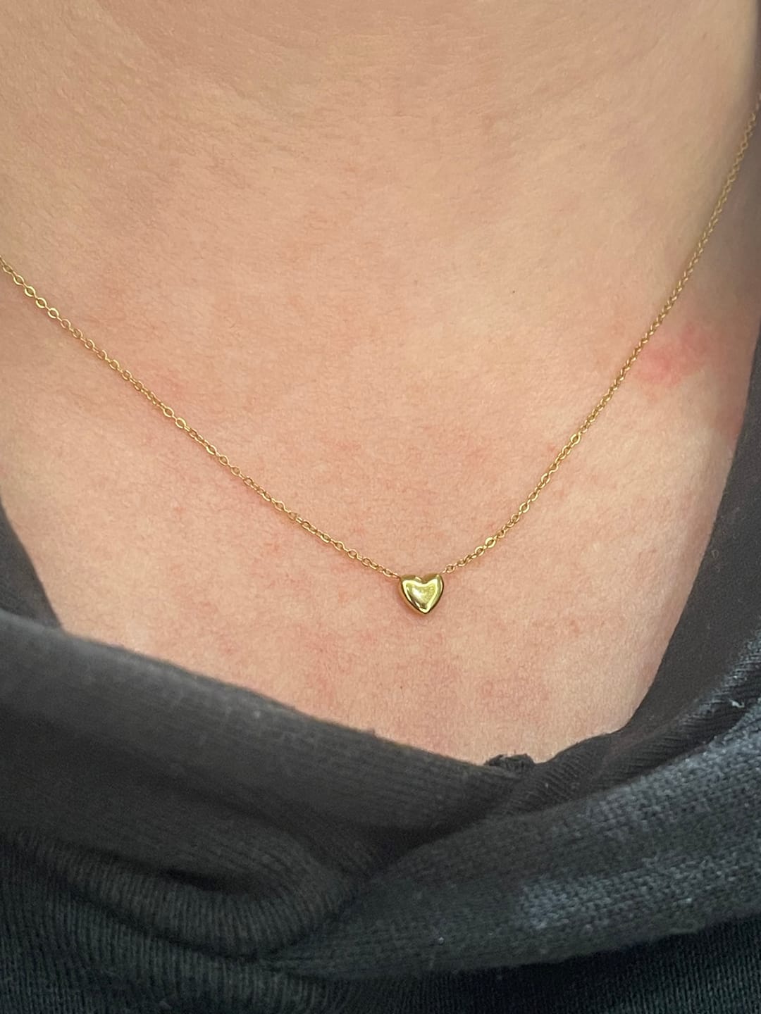 Customer photo review of Mini Heart Necklace