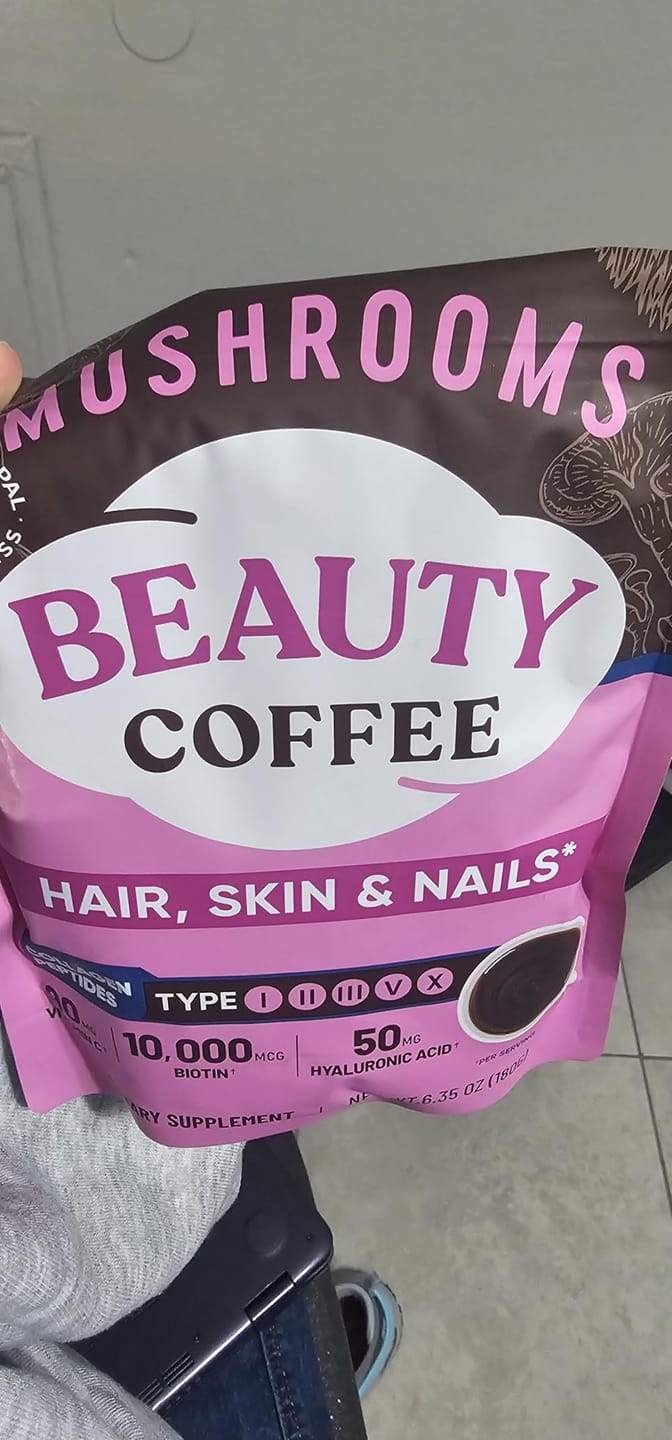 Customer photo review of Mushroom Beauty Coffee - 30 servings