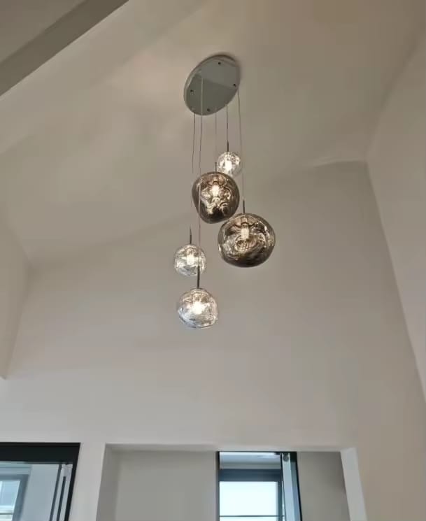 Customer photo review of Tambora Lava Pendant Light(MixedSizes), Bulb Version