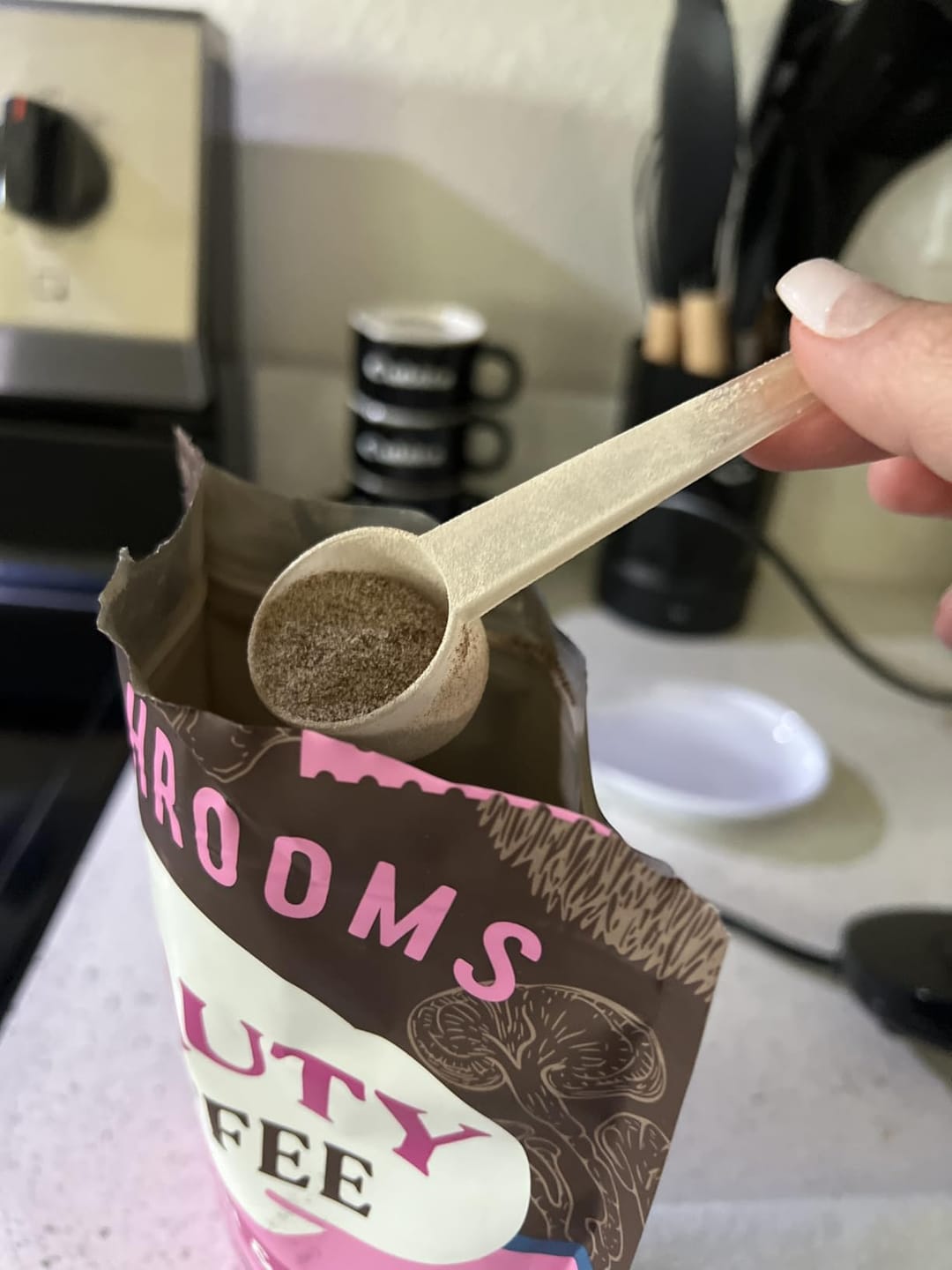 Customer photo review of Mushroom Beauty Coffee - 30 servings