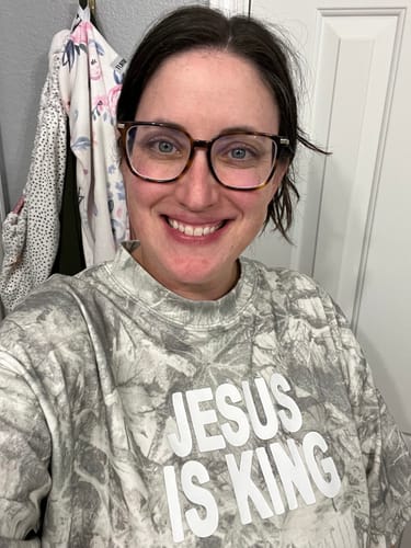 Customer photo review of Pre-Order Jesus Is King Premium Tee