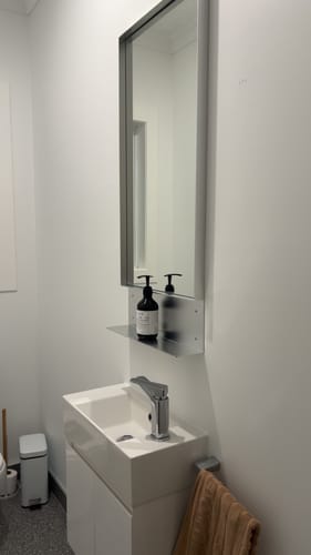 Customer photo review of FOLD Ledge Mirror
