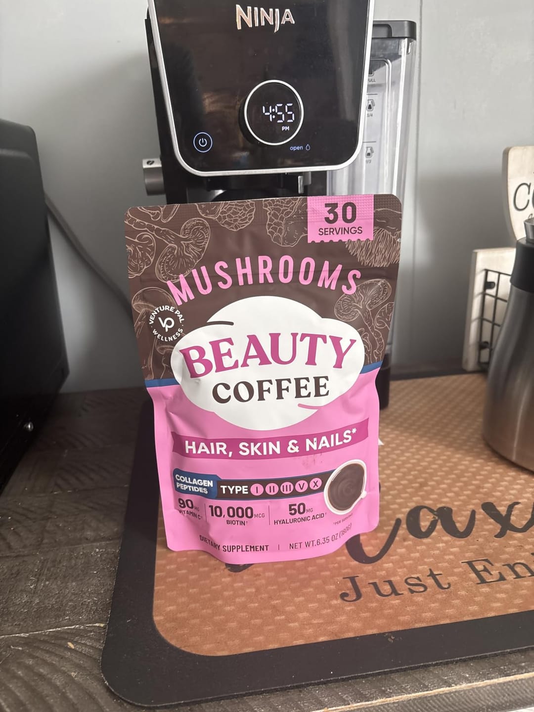 Customer photo review of Mushroom Beauty Coffee - 30 servings