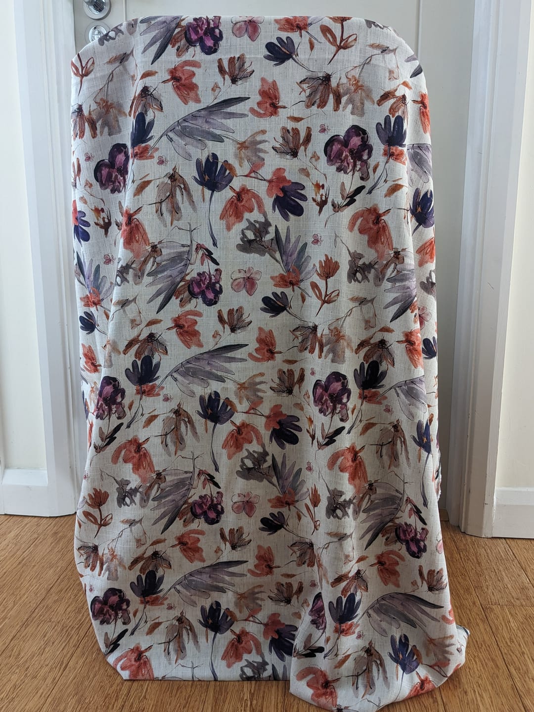 Customer photo review of Watercolour Floral Linen Viscose Fabric