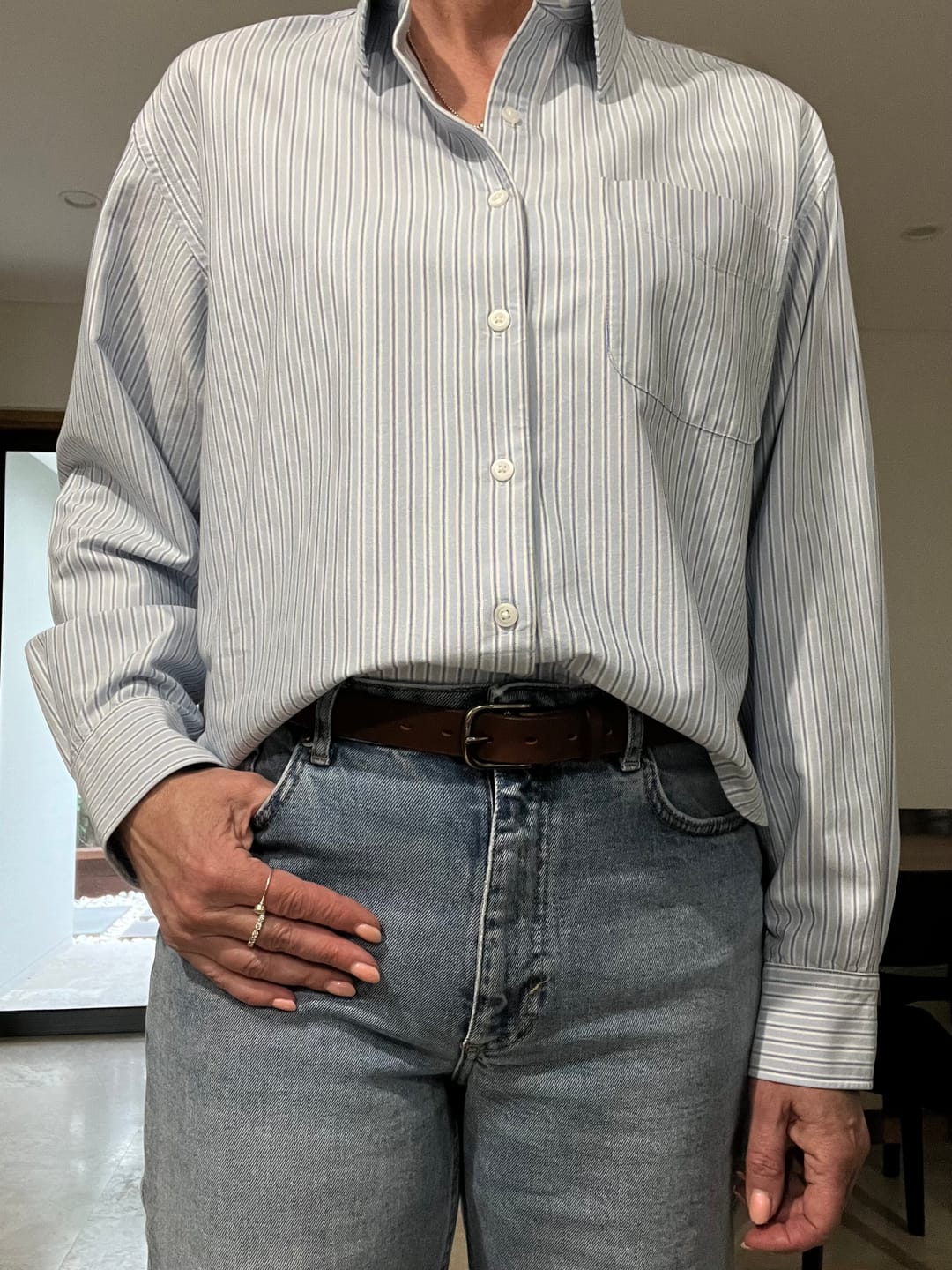 Customer photo review of The Slim Everyday belt