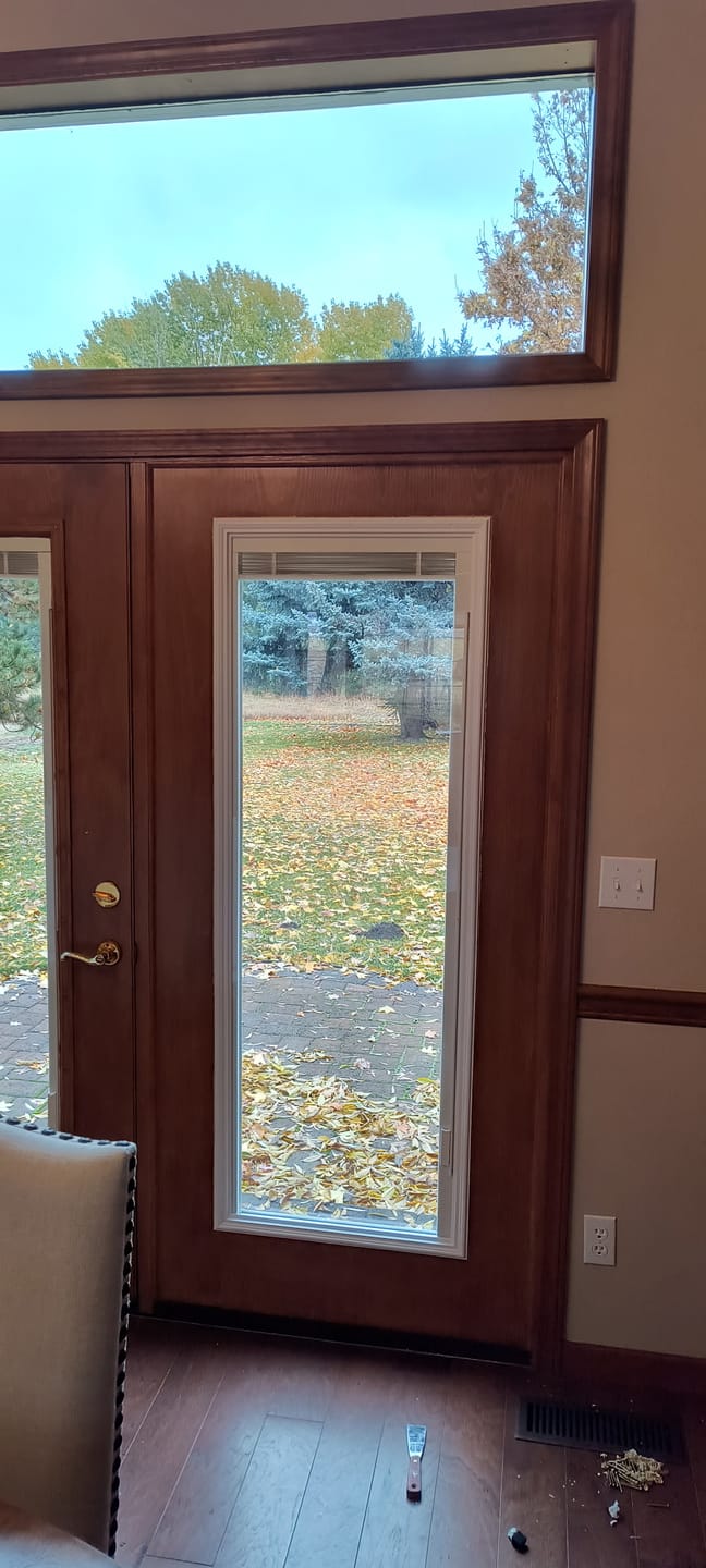 Customer photo review of Raise & Lower Blinds Glass and Frame Kit (Full Lite)