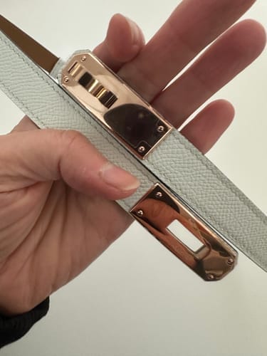 Customer photo review of hm kelly belt 18mm cream epsom leather