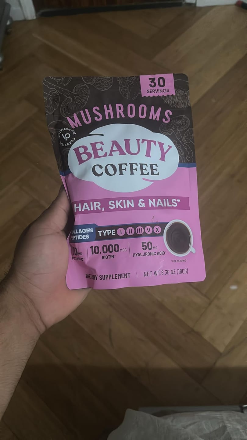 Customer photo review of Mushroom Beauty Coffee - 30 servings