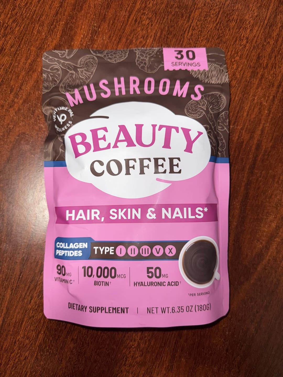 Customer photo review of Mushroom Beauty Coffee - 30 servings