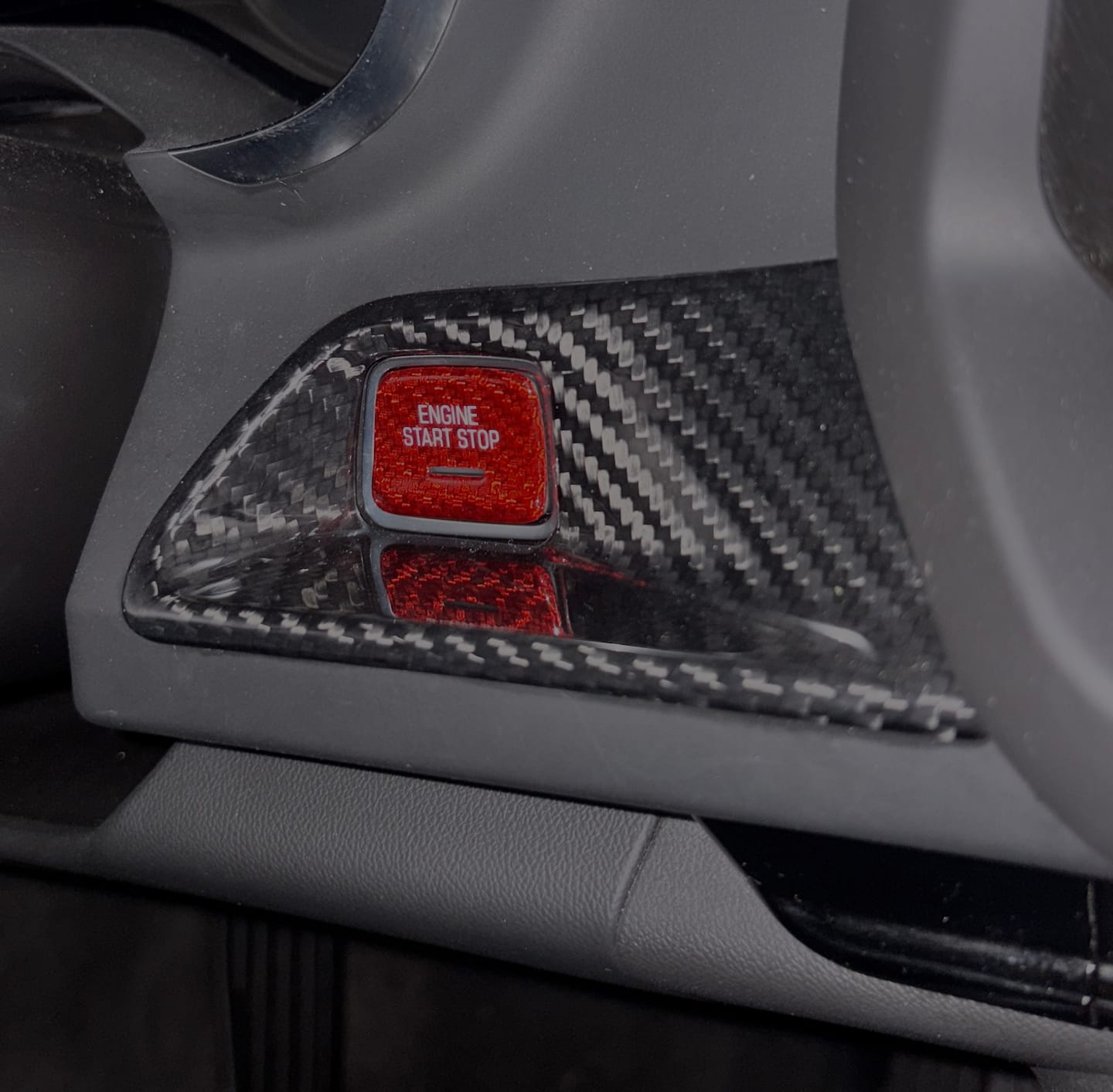 Customer photo review of 2016-2024 Camaro Start Stop Engine Button Surround Trim Cover