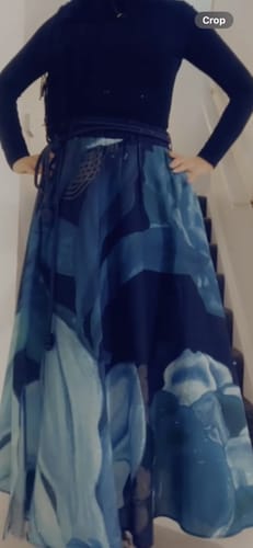 Customer photo review of Waved Linen Skirt