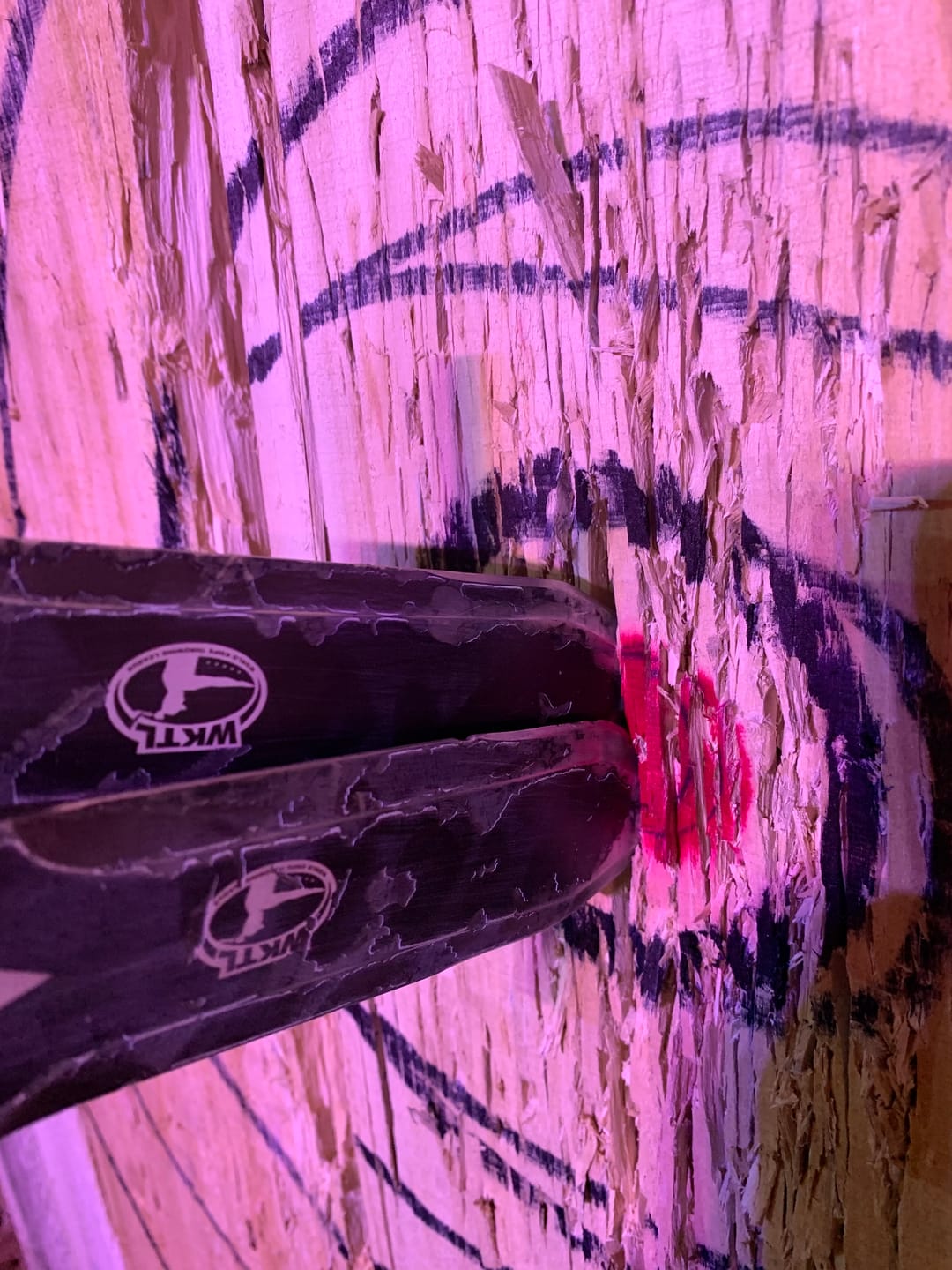 Customer photo review of The WKTL Sparrowhawk Throwing Knife
